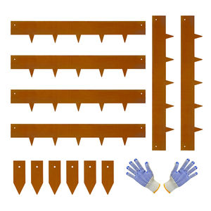 Modern <b>Metal</b> Flower Bed <b>Fence</b> - Sleek Design for Contemporary Gardens - Product Image 1