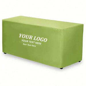 Custom Print Simple Woven 4FT 6FT 8FT Standard Trade Show <b>Table</b> Throw Draped Stretch Fitted <b>Table</b> Cloth - Product Image 1