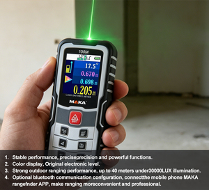 Télémètre <span class=keywords><strong>laser</strong></span> 100m haute précision OEM ODM, télémètre <span class=keywords><strong>laser</strong></span> numérique portable pour la mesure en construction - Product Image 5