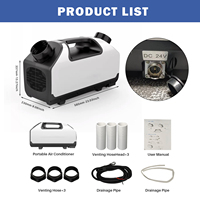 Nouvelle conception de climatiseur portable pour tente, 12000 BTU, DC24V/220V, 45 dB, réfrigérant R134a, avec télécommande pour les États-Unis