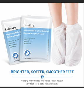 Masque pour les pieds bio aux herbes, lavande et lait de chèvre, hydratant et exfoliant, doux pour adultes, en stock – Offre Spéciale - Product Image 1