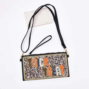 Mulheres coloridas Rice Beads PU Leather crossbody bag bolsa bolsa carteira sling bag para meninas