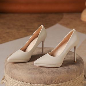 Escarpins à bout pointu 1089B, talon super haut 8 cm, dessus en PU, chaussures formelles pour femmes, pour le bureau et les mariages - Product Image 4