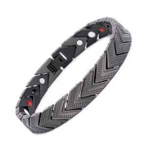 Aimeishi Stainless Steel <strong>Magnetic</strong> <strong>Bracelet</strong> for Couples Trendy Negative Gold Health Jewelry <strong>Therapy</strong> for Anniversary - Product Image 4