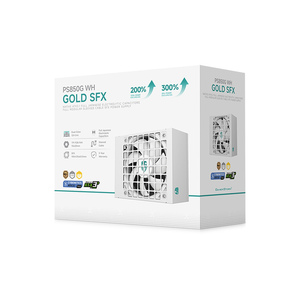 สินค้ามาใหม่ Deepcool PS850G BLACK&WHITE SFX Gold พาวเวอร์ซัพพลายแบบถอดสายได้เต็มรูปแบบ สำหรับคอมพิวเตอร์ตั้งโต๊ะเล่นเกม เคส ITX พาวเวอร์ซัพพลายแบบสวิตชิ่ง - Product Image 5