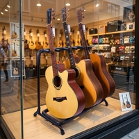 Support multi-instruments robuste en fer, 5 fentes, noir, écologique, pour guitares, idéal pour l'affichage au sol en magasin et le rangement