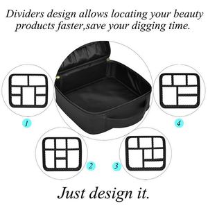 BSCI factory Travel <b>Makeup</b> Bag Large Cute Cosmetic,for Women Leather <b>Case</b> <b>Professional</b>,Train <b>Case</b> Organizer with Adjustable - Product Image 4