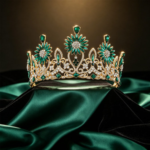 Ornate Crystal Rhinestone Floral <b>Tiara</b> Alloy Crown Bridal Wedding <b>Birthday</b> Pageant Headwear - Product Image 5