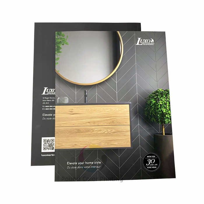 Customized Eco-friendly Catalog Brochure Printing Service Art Offset Cardboard Custom Sizes Perfect Binding Film Lamination