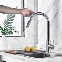 Grifo de Cocina de Acero Inoxidable SS304, Negro Mate, Sin Plomo, de un Solo Orificio, Montado en el Encimera, Extraíble, para Proyectos