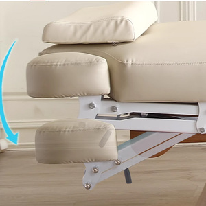 プロの木製調節可能なスタンド電気加熱マッサージベッドビューティーベッドフェイシャルセラピースパビューティールームサロンルーム - Product Image 2