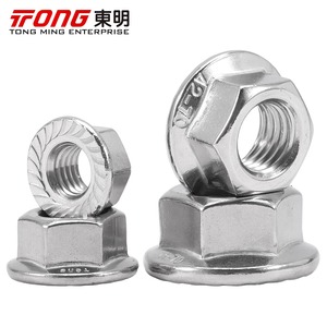 Écrous à bride Tong Ming en acier inoxydable 304 316, têtes hexagonales polies M3 à M20, usinés CNC, norme nationale - Product Image 3