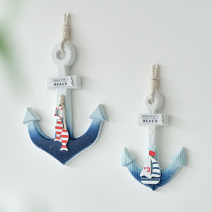 Mediterranean Anchor <b>Hook</b> 23CM <b>Wall</b> Mounted Home Decor Hanging Ornament Living Room Craft - Product Image 1