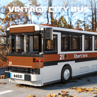 Jie Star 66021 briques d'assemblage personnalisées voiture VINTAGE CITY BUS modèle bloc de construction ensemble enfants éducatif en plastique jouet cadeau