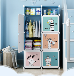 Children's wardrobe simple plastic male baby home bedroom baby cloth small wardrobe girl storage cabinet lockers