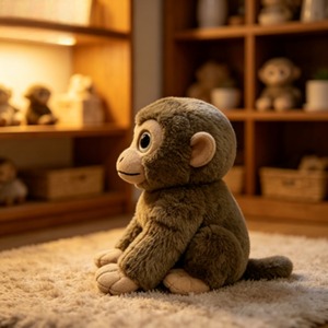 Simpatico Peluche a Forma di <span class=keywords><strong>Scimmietta</strong></span>, Pupazzo di Alta Qualità Ispirato ai Safari nella Giungla, Regalo di Compleanno Ideale per Bambini - Product Image 6
