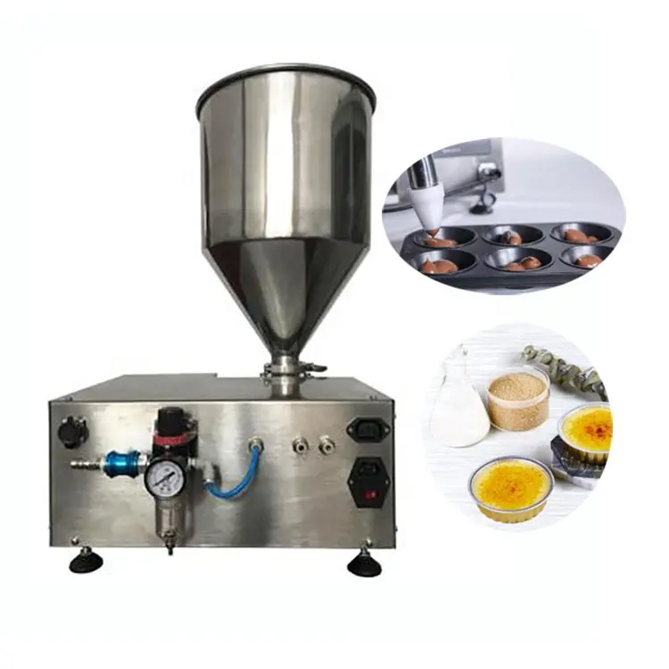 Bakery Shop Multifunctional Chocolate Cream Puff Filling Donut Cup Cakes Depositor Machine