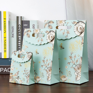 Retro Hoa Chim Thiết Kế Màn Hình In Giấy Kraft Có Thể Tái Chế Flip-Top Cầm Tay Túi Quà Tặng Cho Baking Bao Bì Sanyi Thương Hiệu - Product Image 4