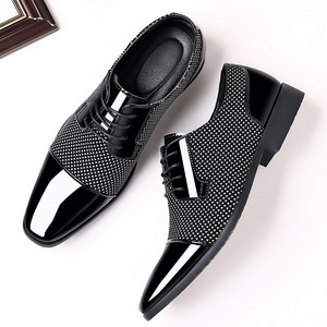 Chaussures de Mariage pour Homme en Polyester à Lacets, Nouveau Style Britannique et Coréen, Respirantes, à Bout Rond, Idéales pour le Printemps et l'Automne, Formelles et Décontractées - Product Image 6