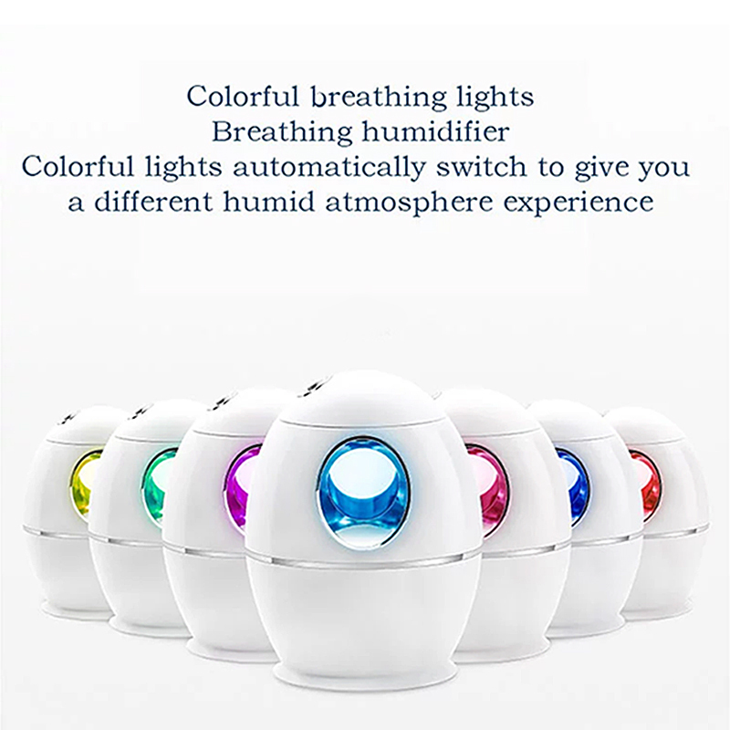 USB Car Diffusers Humidifier,800 Milliliter Mini Portable Humidifiers Air Purifier with 7 Colors LED Night Light,Car