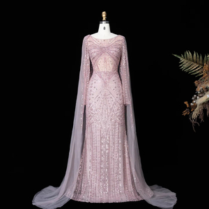 Jancember LSZ051 <span class=keywords><strong>Abito</strong></span> da Cerimonia <span class=keywords><strong>Rosa</strong></span> Pastello Squisito, Vestito Lungo in Tulle Scintillante - Product Image 2