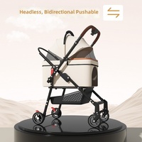 Poussette pour animaux de compagnie modèle G17, respirante, pliable, en métal, tout-en-un, pour animaux de compagnie de petite et moyenne taille (chats, chiens de type Teddy) - Vente en gros
