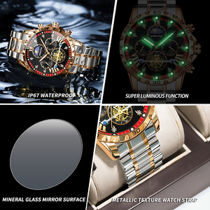 BINBOND B3103 Montre à quartz pour homme avec grand cadran, bracelet en acier inoxydable, lumineuse, de luxe, en vente chaude - Product Image 6