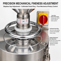 Machine commerciale en acier inoxydable pour le broyage du beurre de cacahuète, petite machine à fabriquer des pâtes de noix, production de beurre de sésame et d'amande pour les commerces