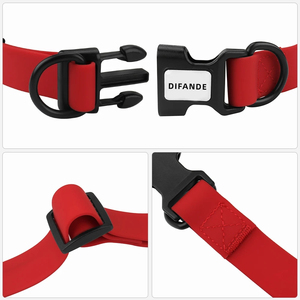 PVC wasserdichtes Hunde halsband Weiche verstellbare Haustier halskette für kleine, mittlere und große Hunde und Katzen - Product Image 2