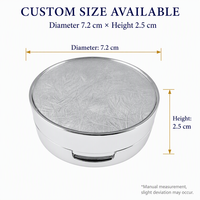 Boîte à poudre libre OEM en forme de cylindre, écologique, en plastique ABS, avec texture gaufrée et couvercle poli miroir, capacité 13g