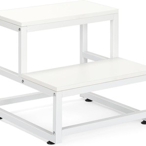 Double Layer <b>Step</b> <b>Stool</b> For Children And Adults Minimalist Design Multi Function Kitchen Storage White Panel Material - Product Image 1