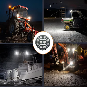 Projecteur LED laser 7 pouces tout-terrain 4x4, phare rond pour camion, SUV, véhicules, clignotant ambre, 12V 24V, lampes auxiliaires - Product Image 6