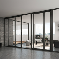 Fenêtre à battant en alliage d'aluminium, ouverture à bascule, verre trempé, moustiquaire intégrée, usage moderne pour maison et hôtel
