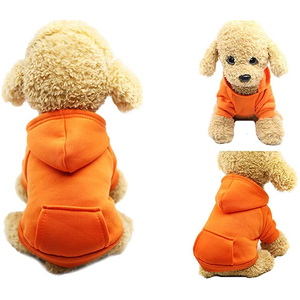 Kış köpek Hoodie kazak cepler ile küçük köpekler için sıcak Polyester Pet giysi <span class=keywords><strong>Chihuahua</strong></span> Coat yavru kedi giyim baskı desen - Product Image 5