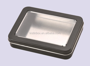 Bóng đá thẻ boong chơi thẻ hộp thiếc với PVC cửa sổ kim loại <span class=keywords><strong>tin</strong></span> có thể - Product Image 2