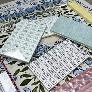 Tuiles <span class=keywords><strong>de</strong></span> Mahjong en Acrylique Bleu Glacé Américain Modernes et Mignonnes pour <span class=keywords><strong>Jeu</strong></span> <span class=keywords><strong>de</strong></span> Table, Fabriquées à la Main, Vente en Gros - Product Image 6