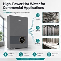 Chauffe-eau électrique instantané sans réservoir pour système d'eau chaude collectif, alimentation multipoints, fabrication en gros