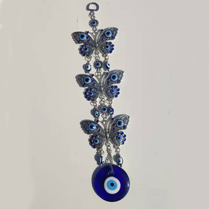Amuletos de tres mariposas para el mal de ojo, adorno perfecto para decoración de coche/casa/jardín/Patio, protección contra el mal de los celosía - Product Image 3