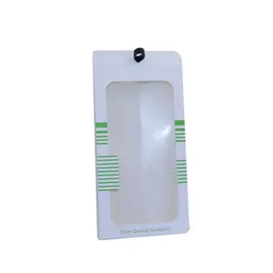 Caja de embalaje con ventana de PVC transparente, accesorios para móvil, caja de papel de embalaje