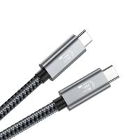 Kabel Pengisian Cepat USB-C 2M PD240W Berbahan Metal TPE PVC/Nylon Kepang 5A untuk iPhone 15 Series dan Komputer/Tablet