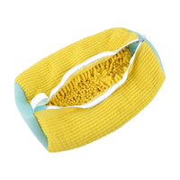 Sac de lavage pour chaussures en tissu durable avec fermeture éclair bleue - Matière polyester jaune pour tous types de chaussures