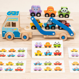 Construction <span class=keywords><strong>en</strong></span> <span class=keywords><strong>bois</strong></span> maison de jeu blocs de construction nouvelle carte de Train de nourriture animale <span class=keywords><strong>jouet</strong></span> assorti pour les jeunes enfants - Product Image 5