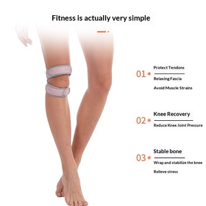Genouillères à compression réglable perforées avec sangle <span class=keywords><strong>pour</strong></span> <span class=keywords><strong>la</strong></span> rotule, idéales <span class=keywords><strong>pour</strong></span> le saut à <span class=keywords><strong>la</strong></span> corde, le basketball et <span class=keywords><strong>la</strong></span> course en extérieur - Product Image 1
