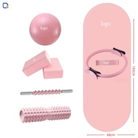 Kit de Yoga et Pilates à Domicile : Tapis en PU, Anneau de Pilates, Bandes de Résistance, Bloc de Yoga, Ballon de Yoga, Rouleau en Mousse pour Entraînement de Base - Fabrication OEM