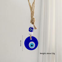 Pendentif amulette en verre fait main, motif œil bleu, moulé, décoratif, souvenir traditionnel turc et grec, ornement mural pour la maison