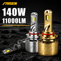 Système d'éclairage automobile 12V 140W 50000LM 6000K IP68 Canbus H1 H3 H4 H11 9005 9006 H7 Phares LED de voiture Luces LED Auto Head Lights