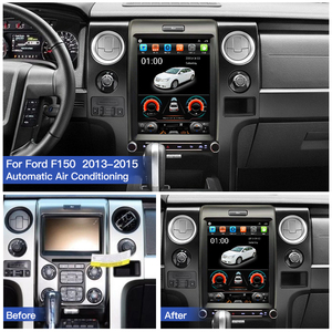 HFMidia Autoradio 12,1 pouces avec écran vertical, lecteur multimédia vidéo, Bluetooth, CarPlay sans fil pour Ford F150 2013-2015 - Product Image 6