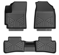 Tapis de sol de voiture 3D TPE toutes saisons, ensemble complet de 3 pièces, sur mesure, de luxe, à bords surélevés, pour la protection des voitures de la série Hyundai