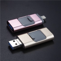 Clé USB OTG pour Smartphone, Clé USB 3 en 1, Clé USB 3.0, 16 Go, 32 Go, 64 Go, Mémoires USB