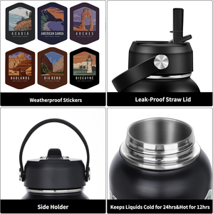 Stainless Steel Insulated Water <b>Bottle</b> with Water Proof Stickers 32 oz Stainless Steel Thermos National Park Vacuum Flask - Product Image 3